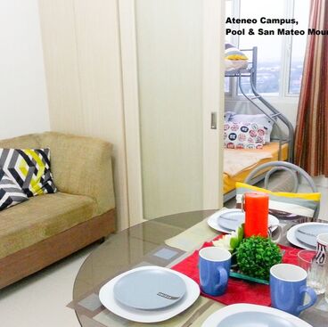 For rent: fully furnished 1 bedroom 1BR beside ateneo de manila ADMU along katipunan ave corner Aurora blvd
